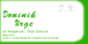 dominik urge business card